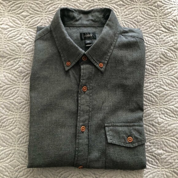 J. Crew Gray Shirt, Medium Tall - Picture 9 of 9